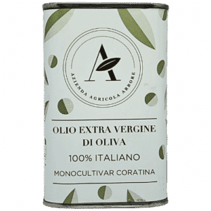 Olio Extravergine di Oliva Monocultivar Coratina – Lattina 250 ml